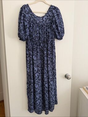 Natalie Martin Navy Floral Maxi Dress